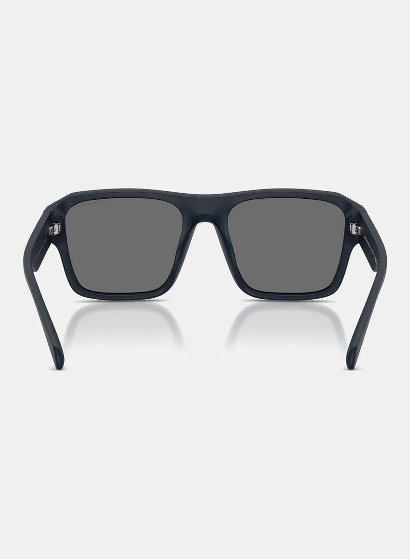 Armani Exchange Full Rim Square Sunglasses 4154SU, 56, 8371, 87 - Image 3